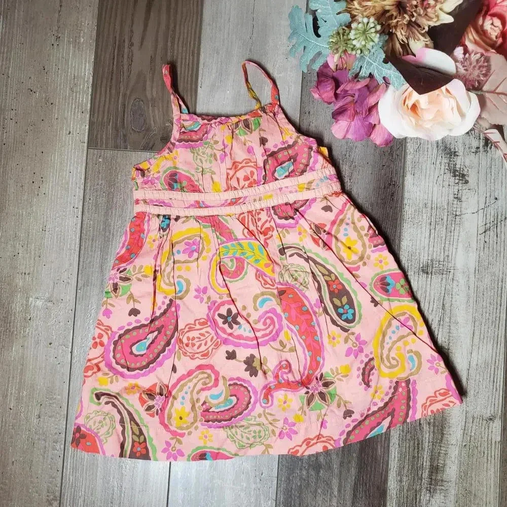 Genuine Kids from OshKosh B'gosh Pink Floral Paisley Sundress Size 18m NWOT